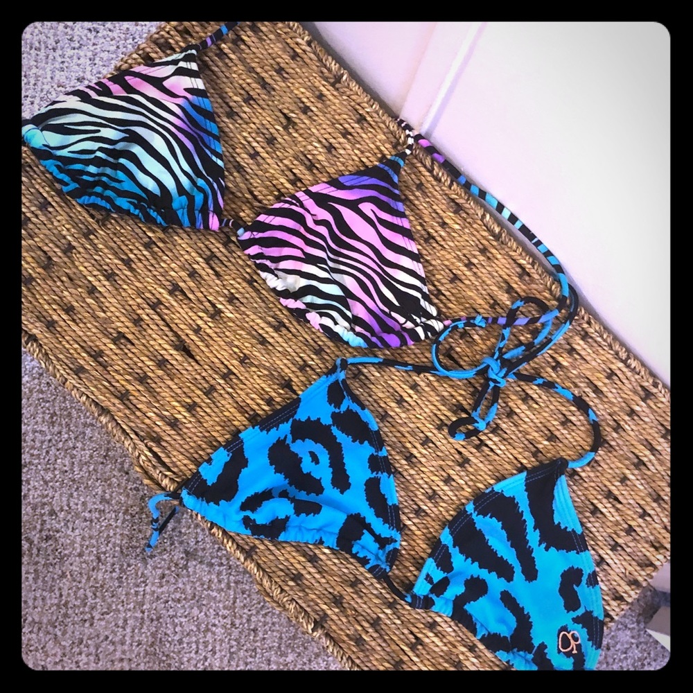COPY - 2 bright triangle swim tops sz sm